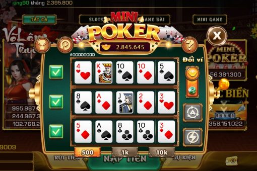 Luật chơi Nổ Hũ Mini Poker iWIN Club – Cách nổ hũ dễ dàng khi quay